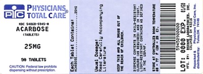 Acarbose Tablets, 25 mg (25mg Package Label)